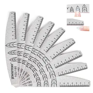 9 PCS Nail File Set: 100/180 Grit Emery Boards Dual-Sided Nail File for Natural Nails and Acrylic Nails,Washable and Reusable Multi-Grit Manicure Kit for Beginners & Professionals
