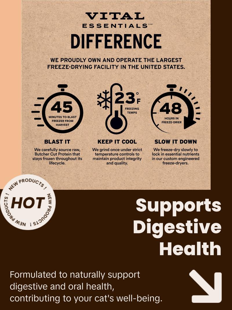 Vital Essentials Freeze-Dried Raw Pork Entree Cat Food Mini Nibs