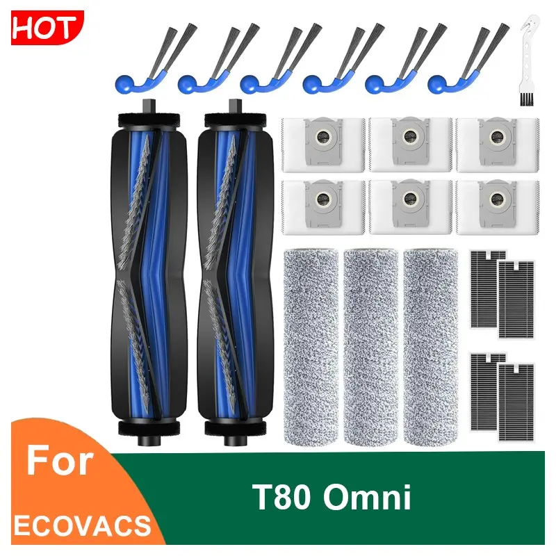 Replacement Parts for Ecovacs Deebot T80 Omni Robot Vacuum Cleaner, Essential Accessories for Efficient Cleaning, Durable and Reliable Components