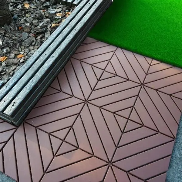 44-Pack Polypropylene Plastic Interlocking Deck Tiles - 12"x12" Waterproof All-Weather Deck Flooring, Portable Patio Pavers for Backyard Flooring Over Grass, Poolside Balcony, Alternative To Composite Deck Tiles