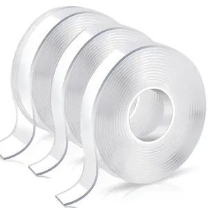 Nano Double-Sided Heavy Duty Tape – 9.8ft Removable Clear Mounting Tape for Wall, Carpet, Rug & DIY – Strong, Washable, Traceless Adhesive - Buy One Get Two Free