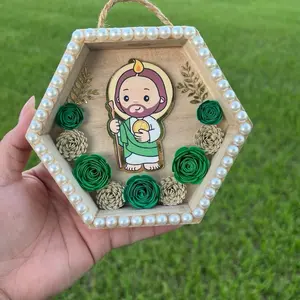 San Judas Tadeo mini shadowbox 5x5” Decor Frames Gift Photo