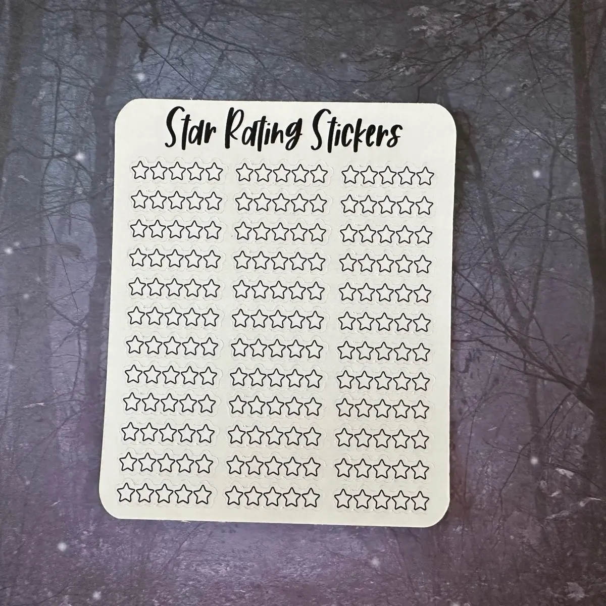 Star rating sticker sheet