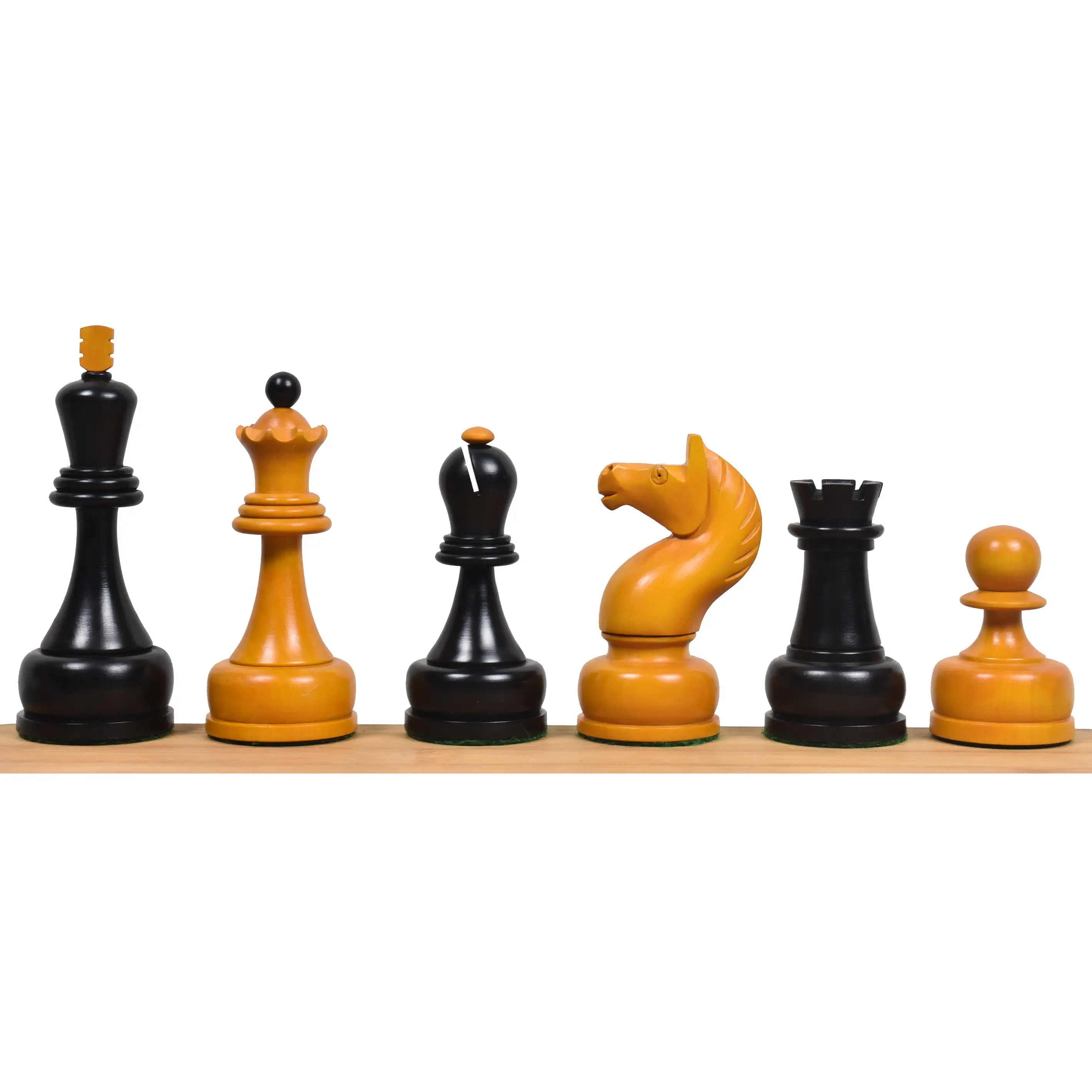 1960's Soviet Championship Tal Chess Set- Chess Pieces Only - Antiqued Boxwood- 4" King