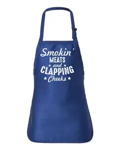 Smokin Meats and Clappin Cheeks- BBQ Chef Cooking Apron, Versatile Design with adjustable strap