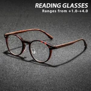Men's Plastic Oval Reading Glasses, Vintage Retro Style, Classic Atmosphere, Casual Fashion, Trendy Old Lenses, Comfortable Eyewear, High Quality Eyewear, Reading Eyeglasses