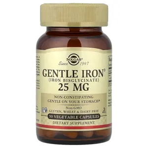 Solgar Gentle Iron®, 25 mg, 90 Vegetable Capsules Solgar Gentle Iron®, 25 mg, 90 Vegetable Capsules