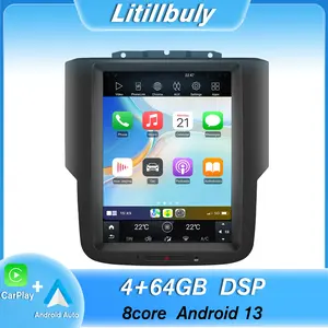 Car Radio Stereo for Dodge Ram 2013-2018 1500 2500 3500 10.4 Inch T Style with CarPlay Android Auto GPS Navigation