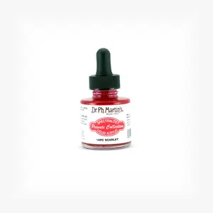 Dr. Ph. Martin's Spectralite Private Collection Liquid Acrylics (16PC) Arcylic Paint Bottle, 1.0 US fl oz, Scarlet, 1 Bottle