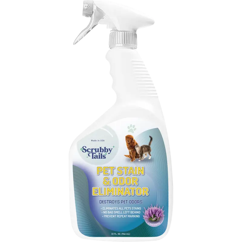 Pet Stain & Odor Eliminator - 32 Oz, Effective Cleaning Solution for Pets Mess, Ideal for Household Use on All Surfaces