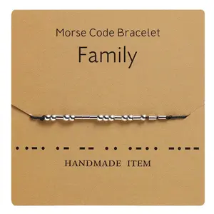 Morse Code Alphanumeric Couple Bracelet – Unisex Everyday Wear & Gift