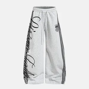 Inflation Viral Streetwear Y2K Baggy Track Pants for Men | Graffiti Print Wide Leg