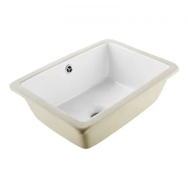 Vevor JXPJXPTXAZBS9UHSQ001V0 Undermount Bathroom Sink - 15.75 x 12.01 in. Rectangular White Ceramic Vessel Sink with Overflow Hole in Modern Lavatory Vanity Bath Wash Bowl Basin