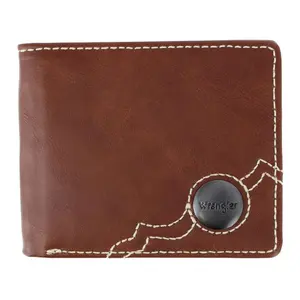 Wrangler Men's Bifold Wallet with Western Stitch Detail