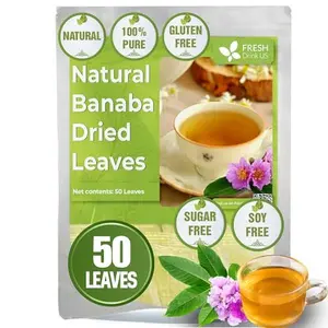 FreshDrinkUS, Premium 50+ Banaba Dried Leaves, 100% Natural & Pure from Whole Banaba Leaves, Banaba Leaf Tea, No Additives, No Caffeine, Vegan