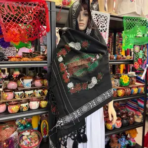 Virgen de Guadalupe Mexican rebozo fiesta shawl