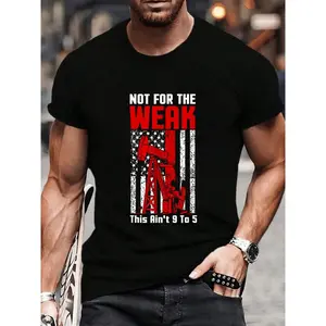 100% Cotton Oil Rig US Flag Oilfield Industry Oilman Design T-Shirt Women's Men's Graphic Tee Crew Neck summer vacation Tops