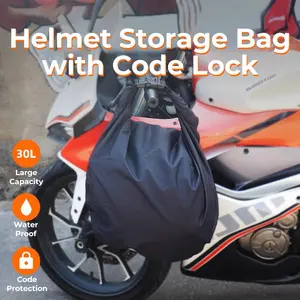 Portable Helmet Storage Bag with Code Lock