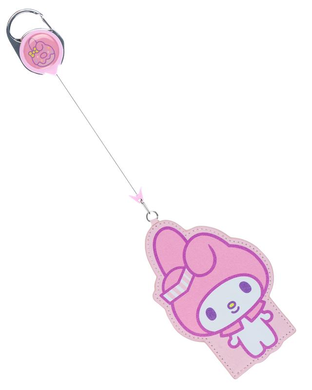 Sanrio Hello Kitty and Friends Snack Shop My Melody Retractable Reel Lanyard ID Badge Holder Keychain