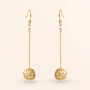 Messy Pearl Drop Earrings