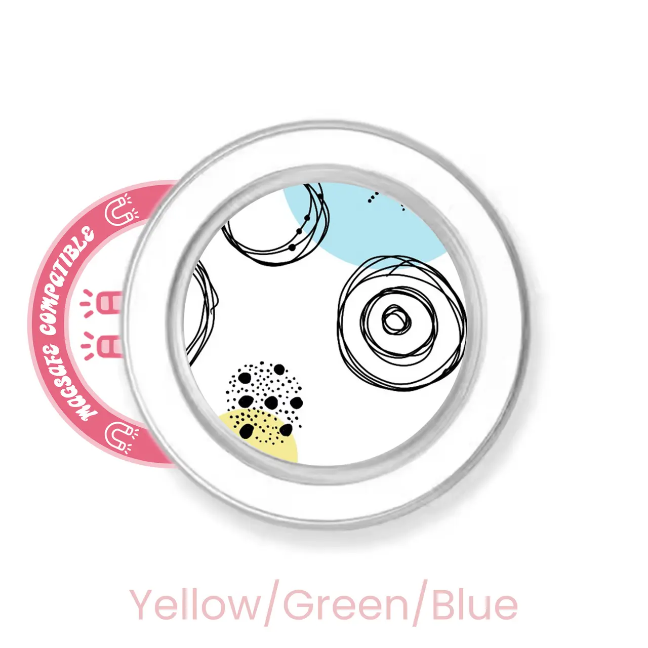 abbyrose Paparazzi Phone Grip with magnet Clear Yellow/Green/Blue