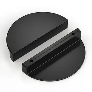 goldenwarm 10 pack 3 Inch Drawer Pulls Dresser Drawer Knob Half Moon Gold Cabinet Pulls Finger Pulls Brass Dresser Pulls Edge Pulls Circle Drawer Pulls