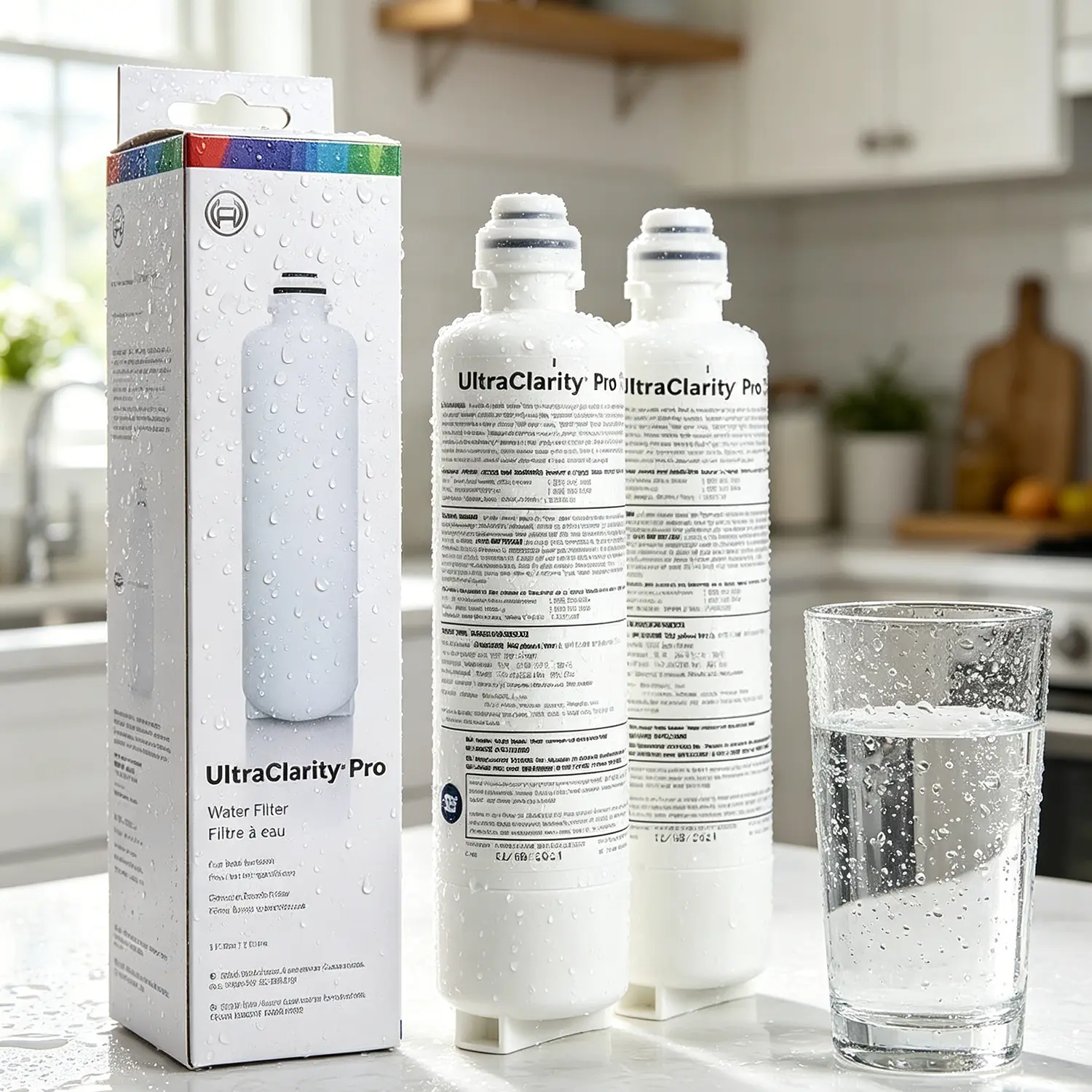 Refrigerator Water Filter Replacement for Bosch Ultra Clarity Pro Models - BORPLFTR50, BORPLFTR55, 11032531, 12033030, 12028325, 11025825, B36CT80SNS, B36CL80ENS, WFC100MF, WFS200MF, RA450022