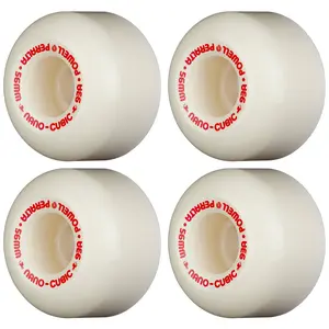 Powell Peralta Skateboard Wheels 56mm x 37mm Dragon Formula 93A Nano Cubic White/Red
