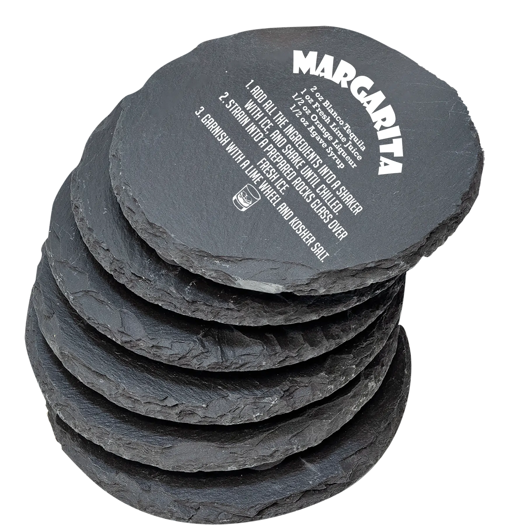 Cocktail Recipe Coasters (Round)