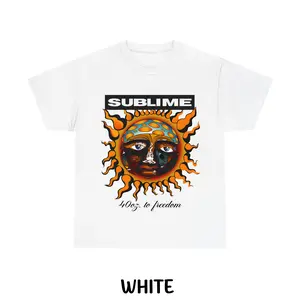 SUBLIME to Freedom Sun T-Shirt – Vintage Long Beach California Ska Punk Band Graphic Tee, Retro Reggae Rock Music Fan Shirt, Classic Sublime Sun Unisex T-Shirt