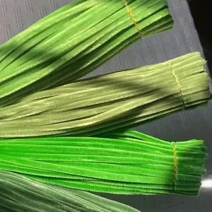 300-piece bulk pack of chenille stems, 12inch long 0.3inch thick fluffy chenille flower set, includes 3 different colors of chenille stems, used for gift making and holiday decoration