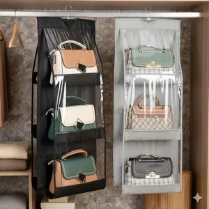 Transparent Hanging Clothes Storage Bags, Large Capacity Wardrobe Organizer with Visibility, Breathable Foldable Dust Covers, Space-Saving Multi-Size Hanging Solution for Closet & Cabinet