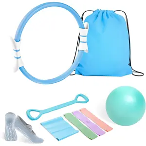 Pilates Kit, Pilates Ring Kit for Women,Pilates Equipment Ring and Ball Set with Pilates Ring, Pilates Ball, Resistance Bands, Figure 8 Band & Accessories Pilates Starter Kit