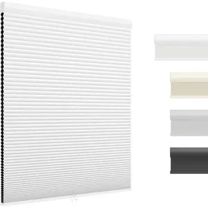 Blackout Cordless Cellular Shades, Honeycomb Blinds for Indoor Windows, Fits 26" W × 48" H Window, White