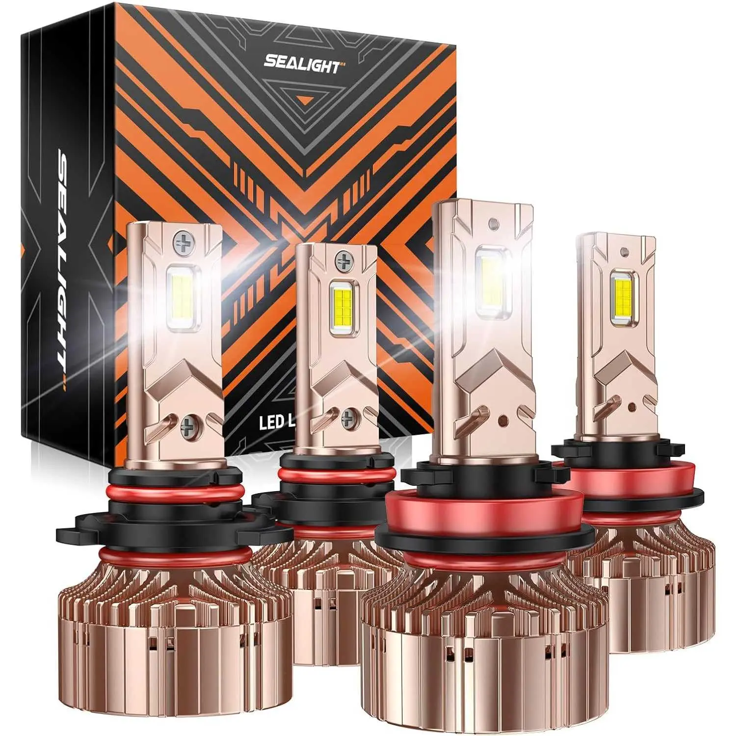 2005 Saab 9-7x 9005/HB3 H11/H9/H8 180W 6000K White IP68 LED Headlight Bulbs 2Pairs SEALIGHT X6S