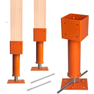 Screw Jacks, 4" x 4" Screw Jack Post Jacks for Leveling, 13.2" - 18.7", 24700 lbs Load Capacity, Lifting Crawlspace Basement Shore Beam Jack, 2 Pack