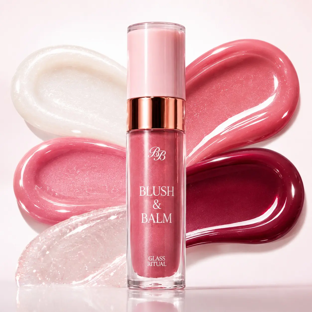 Hydrating Peptide Lip Gloss | Hyaluronic Acid Lip Treatment | Glass Ritual High Shine Gloss