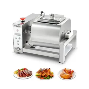 VEVOR Meat Tumbler Marinator, 10L Vacuum Tumbler Marinating Machine with Automatic Bidirectional Rotation, Stainless Steel Vacuum Curing Machine for Chicken Steak Pork, Home Commercial Use