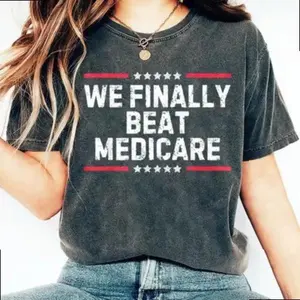 Presidential Debates 2024 Shirt, Funny USA America Funny Meme Tee TD2J4, We Finally Beat Medicare Shirt, Funny Anti Biden T-Shirt T-Shirt