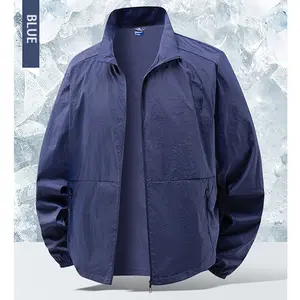 Men’s summer sun-protection jacket, regular outdoor sports outerwear; lightweight, breathable, UV-resistant, water-repellent; cool-touch fabric for comfort; suitable for outdoor fishing and other leisure activities.