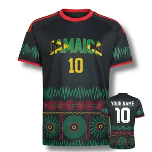 [Custom Name & Number] Jamaica Soccer Jersey 3D, Personalized Jamaica Football Shirt, Custom Name & Number Fan Jersey, Jamaica Soccer Fan Apparel, Match Day Supporter Shirt, Unisex Football Gift for Men Women Kids