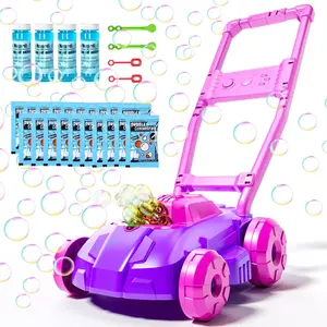 Toddler Bubble Lawn Mower Toy – Summer Outdoor Bubble Blower Machine, Backyard Fun Play Set, Ideal Birthday Party Favors & Holiday Gift Idea for Kids Ages 3+