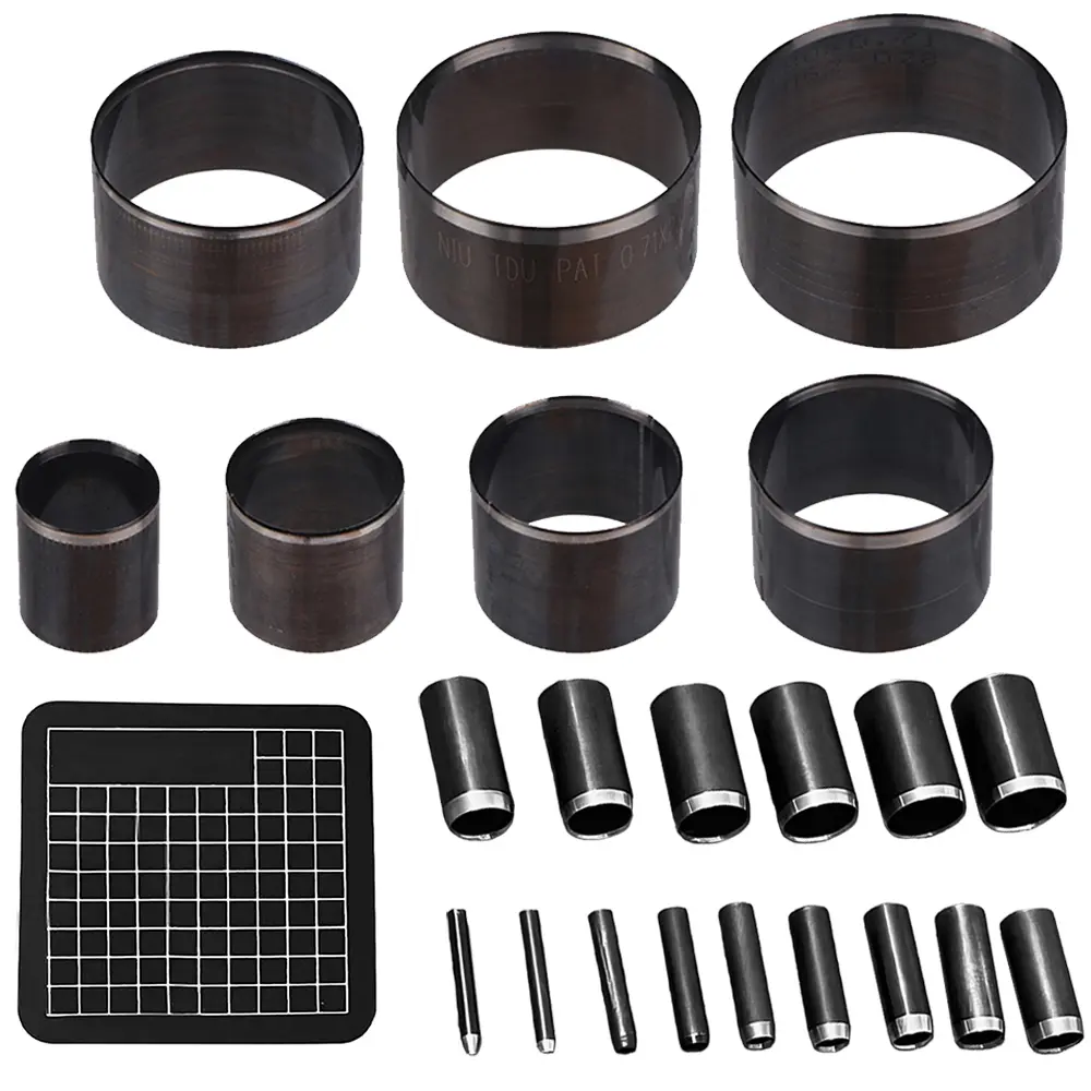 22-Piece Leather Round Cutter / Circle Cutting Tool Set with Self-Healing Cutting Mat – Adjustable Diameter Leather Craft Circular Knife, Steel Blades & Center Punch for Belt, Wallet, Coaster & Disk Cutting (Includes A3/A4 Cutting Board)
