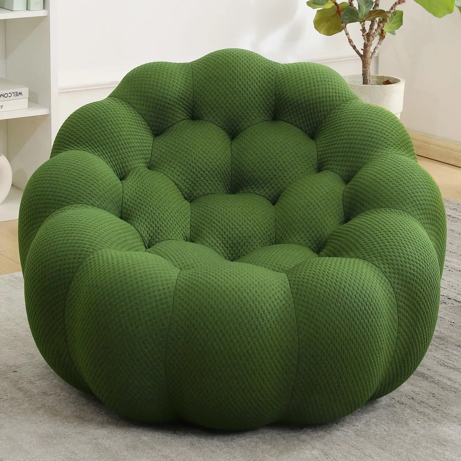 Aesthetic Bubble Chair | 36" Oversized Cloud Sofa | 3D Honeycomb Floor Lounge Chair for Living Room & Small Space | No Assembly | Multiple Colors