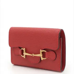 Pre-owned GUCCI Leather small leather goods wallet red leather