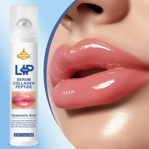 SUMIFANG Collagen Peptide Lip Serum 15ml | Collagen Peptides + Hyaluronic Acid | Instantly Plumps & Volumizes Lips | Long-Lasting Hydration, Prevents Dryness | Targeted Lip Care | For a Fuller Lip Look