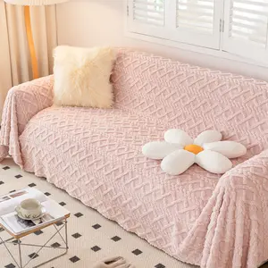 Couch Covers for Sectional Sofa, Sofa Covers Washable,Couch Cover for Cushion Couch, Soft Sofa Furniture Protector for Pets and Kids,Pet Chair Cover Sofa Slipcover Furniture Protector with Tassel Throws