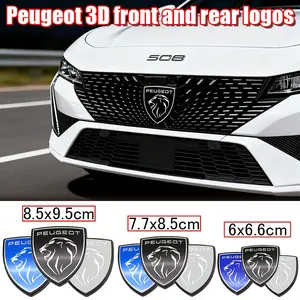Peugeot Car Front & Rear Emblem Badge, Rust-Resistant Secure Fit, Precision Match for 2008 3008 4008 5008 408 508 Models, Exterior Decoration