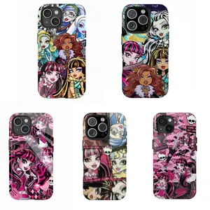 Monster High Characters Protective Phone Case,Tough phone case,for iPhone 16/15/14/13/12/11/17 ProMax Plus for Samsung phones, suitable for both men and women, an excellent choice for Halloween, Christmas and Thanksgiving.