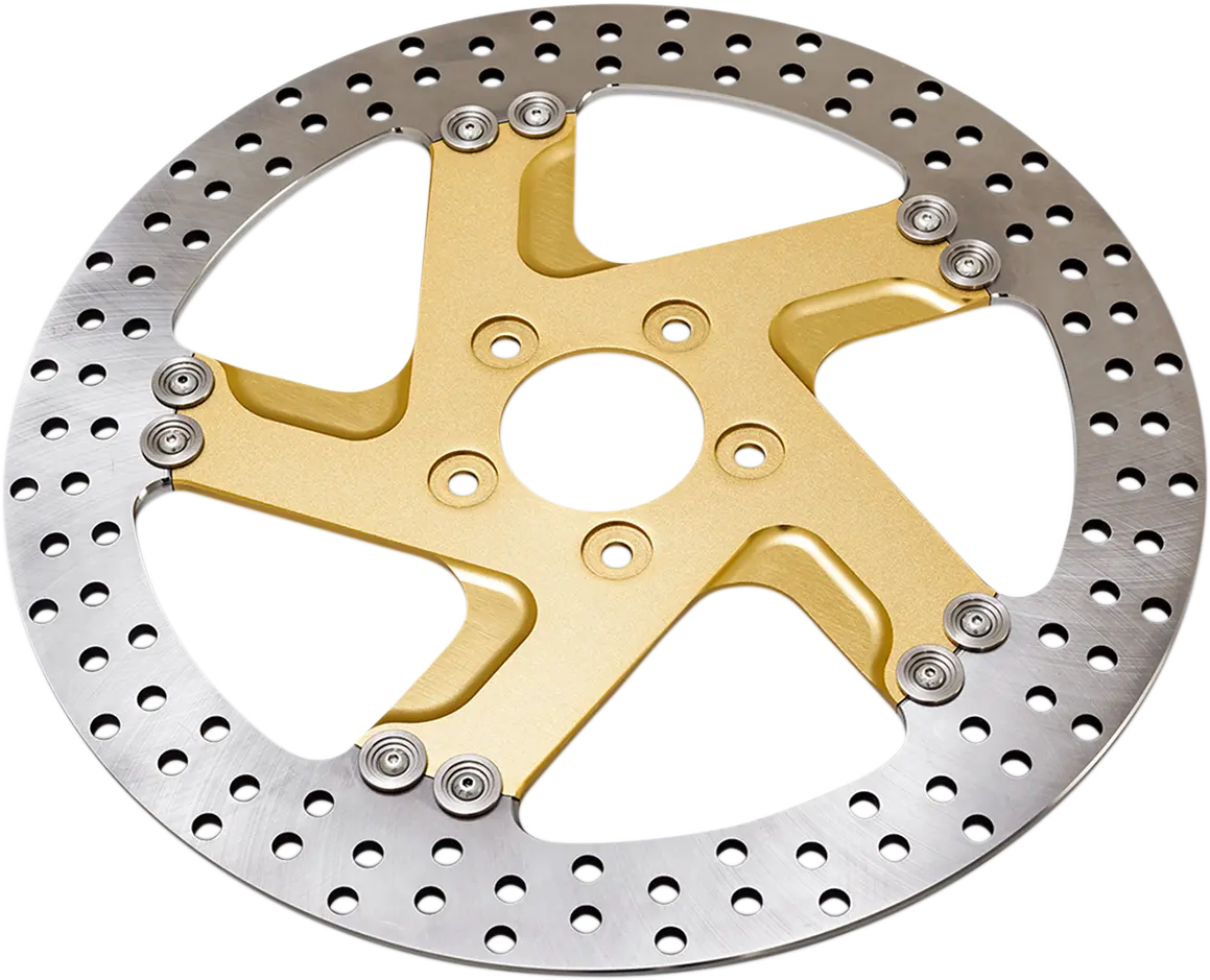 PERFORMANCE MACHINE (PM) Two-Piece Front Brake Rotor - Left - Gold Ops - 11.8" - '08-'20 TOURING